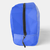 ダークブルーの幾何学的メッシュパターンモノグラム ドップキット (右)