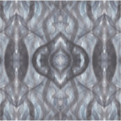ダークブルーの抽象的な水彩画アート シール (正面)