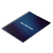 ダークブルーの抽象的パターン | テキスト追加可能 ノートブック (左側)