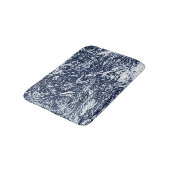 ダークブルーの抽象芸術パターン バスマット (アングル)