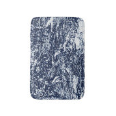 ダークブルーの抽象芸術パターン バスマット (正面縦)