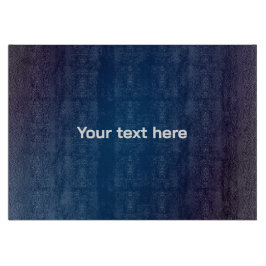 ダークブルーの抽象芸術パターン | 追加文字 カッティングボード