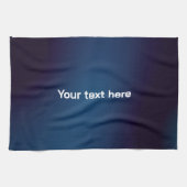 ダークブルーの抽象芸術パターン | 追加文字 キッチンタオル (横)