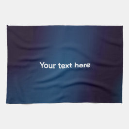 ダークブルーの抽象芸術パターン | 追加文字 キッチンタオル