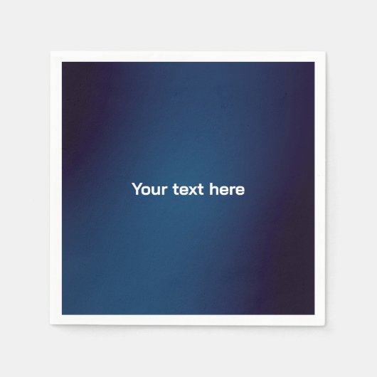 ダークブルーの抽象芸術パターン | 追加文字 スタンダードカクテルナプキン (正面)