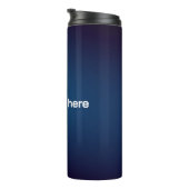 ダークブルーの抽象芸術パターン | 追加文字 タンブラー (回転右)