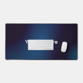 ダークブルーの抽象芸術パターン | 追加文字 デスクマット (キーボード&マウス)