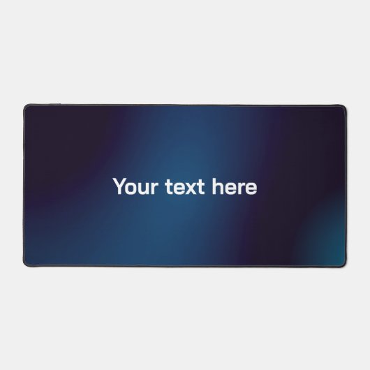 ダークブルーの抽象芸術パターン | 追加文字 デスクマット (正面)