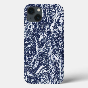 ダークブルーの抽象芸術パターン iPhone 13ケース