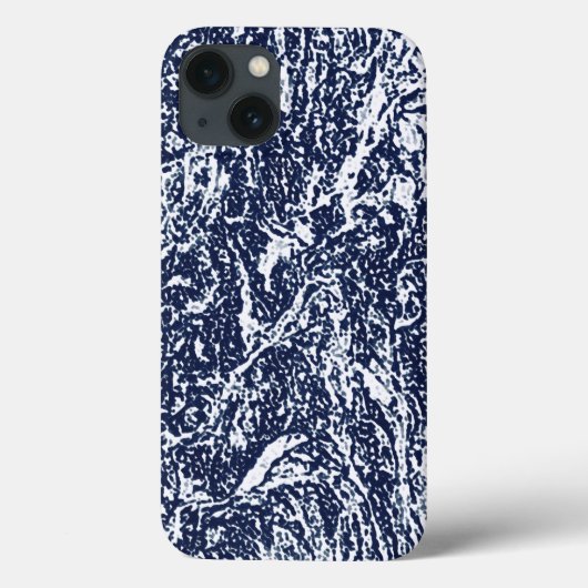 ダークブルーの抽象芸術パターン Case-Mate iPhoneケース (裏面)