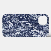 ダークブルーの抽象芸術パターン Case-Mate iPhoneケース (裏面 (横))