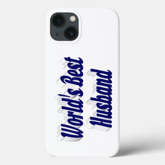 ダークブルーの文字が入った夫のiPhoneケース Case-Mate iPhoneケース (裏面)