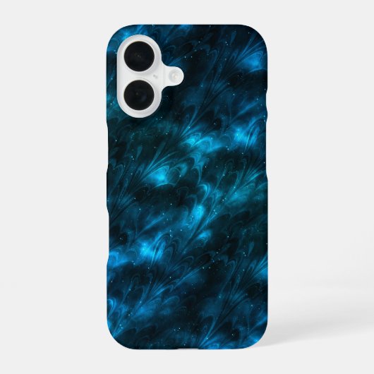 ダークブルーの波 iPhone 16ケース (裏面)
