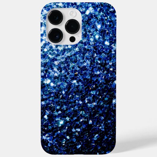 ダークブルーの深みのある輝く疑似ラメスパークル Case-Mate iPhoneケース (裏面)