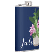 ダークブルーの熱帯メディニラピンク花瓶 フラスク (右)