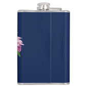 ダークブルーの熱帯メディニラピンク花瓶 フラスク (裏面)