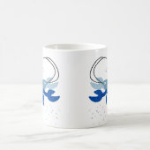 ダークブルーの爪と泡の青エビコーヒー コーヒーマグカップ (中央)