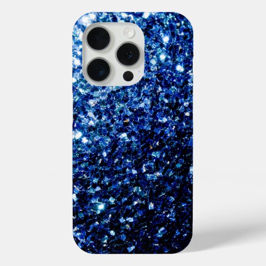 ダークブルーの疑似ラメスパークル Case-Mate iPhoneケース (裏面)