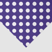 ダークブルーの白い水玉模様 薄葉紙 (詳細)