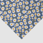 ダークブルーの白い英語デイジー 薄葉紙 (詳細)