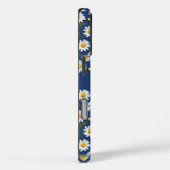 ダークブルーの白い英語デイジー Case-Mate iPhoneケース (裏面 / 右)