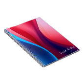 ダークブルーの紫の抽象芸術学派 ノートブック (右側)