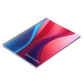 ダークブルーの紫の抽象芸術学派 ノートブック (左側)