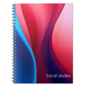 ダークブルーの紫の抽象芸術学派 ノートブック (正面)