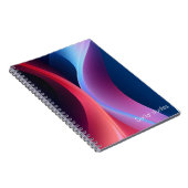 ダークブルーの紫の抽象芸術学派 ノートブック (右側)