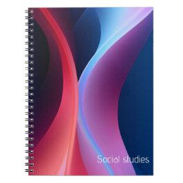 ダークブルーの紫の抽象芸術学派 ノートブック