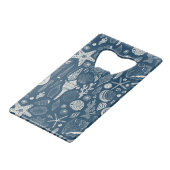 ダークブルーの貝殻 クレジットカード栓抜き (裏面アングル)