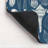 ダークブルーの貝殻 マウスパッド (コーナー)