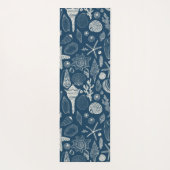 ダークブルーの貝殻 ヨガマット (裏面)