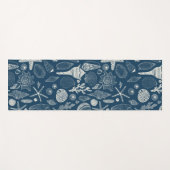 ダークブルーの貝殻 ヨガマット (正面(横))