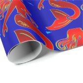 ダークブルーの赤い人魚 ラッピングペーパー (ロールコーナー)