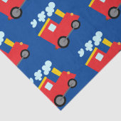 ダークブルーの赤と黄色の列車エンジンアート 薄葉紙 (詳細)