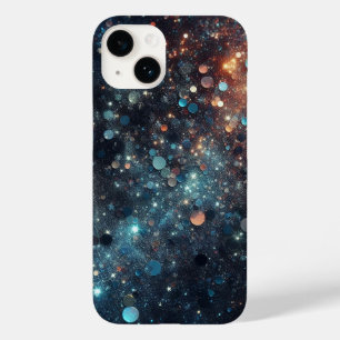 ダークブルーの輝き:究極のグリッター Case-Mate iPhone 14ケース
