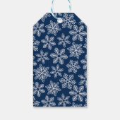 ダークブルーの雪片 ギフトタグ (裏面)