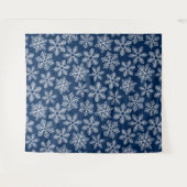 ダークブルーの雪片 タペストリー (正面(横))