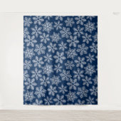 ダークブルーの雪片 タペストリー (正面)