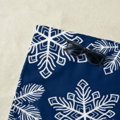 ダークブルーの雪片 ビーチタオル (インサイチュ)