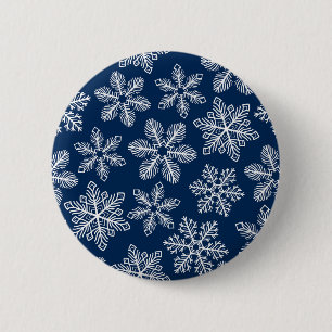 ダークブルーの雪片 缶バッジ