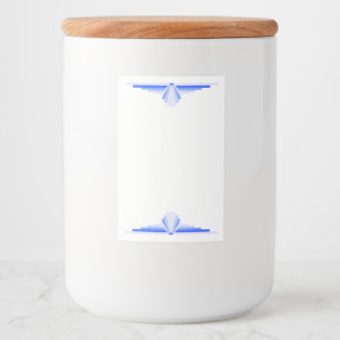 ダークブルーの食品ラベルのアートデコ要素 フードラベル