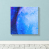 ダークブルーアイス抽象芸術アート写真 キャンバスプリント (インサイチュ (ウッドフロア))