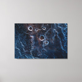 ダークブルーアイス抽象芸術アート写真 キャンバスプリント