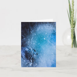 ダークブルーアイス抽象芸術写真 カード