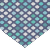 ダークブルーアクアターコイズラウンドスクウェアパターン テーブルクロス (アングル)