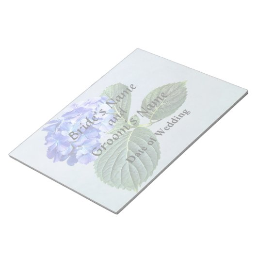 ダークブルーアジサイ葉ア ノートパッド (アングル)