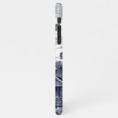 ダークブルーアンティークデルフトブルーオランダ風車 iPhoneケース (左側)