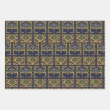 ダークブルーアールヌーボー古書